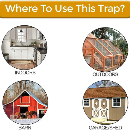 Mouse Trap Bucket Lid with Flip and Slip Plank and Ramp