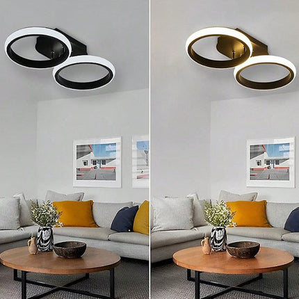 LED Ceiling Light with Overlapping Ring Design | Energy-Efficient Illumination for Modern Interiors