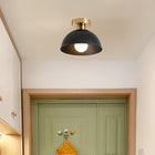 Semi Flush Mount Ceiling Light, Matte Metal Kitchen Light Fixture, Modern Industrial Hallway Lighting for Bedroom_02