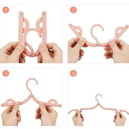 Portable Folding Hangers with Space-Saving Design | Versatile Clothes Organizer for Travel and Home