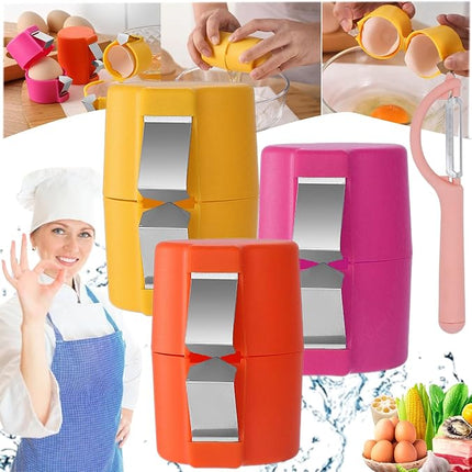Egg Cracking Tool with Stainless Steel Press Plate – image 5