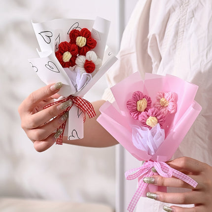 Mini Fabric Flower Bouquet with Handmade Look | Charming Decorative Gift for Mother's Day and Special Occasions