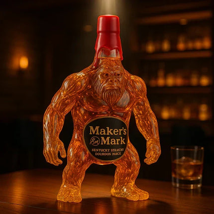 Bigfoot Liquor Bottle, Glass Whiskey Decanter 13 oz