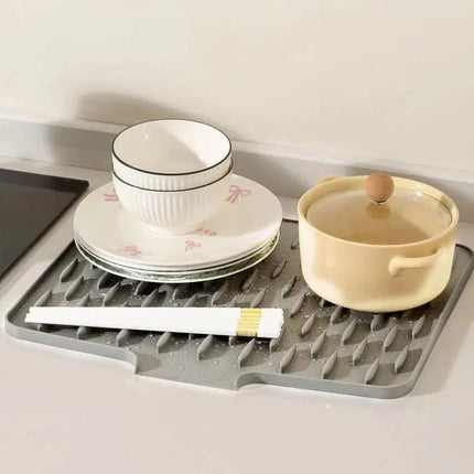 Silicone Kitchen Draining Mat with Quick-Dry Design | Non-Slip Surface for Easy Cleanup