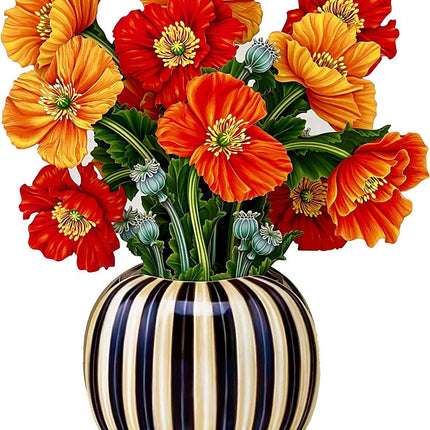 3D Pop-Up Flower Bouquet Greeting Card, 18 Flower Designs, Long-Lasting Keepsake Blooms, Gift for Birthdays and All Occasions