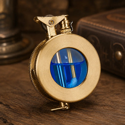 Retro Transparent Kerosene Lighter with Adjustable Flame | Unique Gift for Collectors
