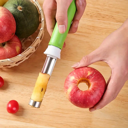 Fruit Peeler and Corer, 2-in-1 Apple Coring Tool with Ergonomic Handle for Quick Fruit and Vegetable Prep, 2 Colours