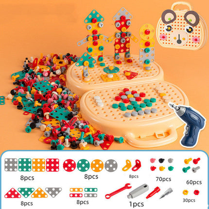 STEM Building Set for Kids, Take Apart Screw and Bolt Construction Toy, Builds Animals and Vehicles