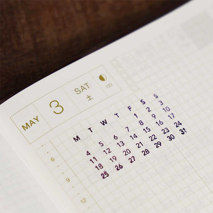 Connected Calendar Stamp for Bullet Journal Supplies, Habit Tracker Planner Stamps – image 4