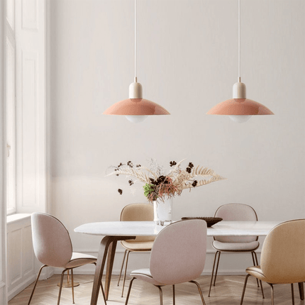Bauhaus Pendant Light with Adjustable Height & Glossy Finish | Modern Colourful Ceiling Lamp for Dining Rooms and Kitchens