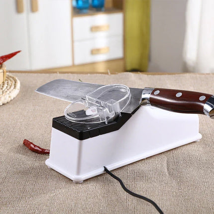 Electric Knife Sharpener with Fine Polishing Stage, 5 Second Pull Through Blade Sharpening for Home Cooks