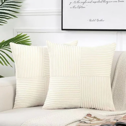 Corduroy Cushion Covers with Soft Striped Texture | Stylish Home Décor for Living Room and Bedroom