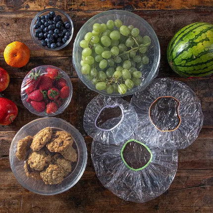 Plate Covers and Bowl Covers Reusable, Elastic Food Covers 200 Pack