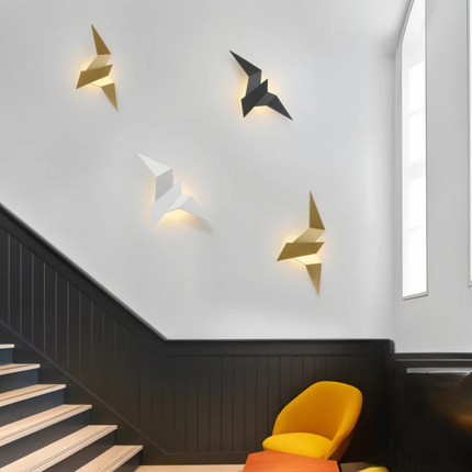 Origami Wall Lamp with Warm LED Glow | Modern Indoor Sconce for Elegant Ambience