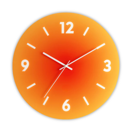 Sunset Glass Wall Clock with Silent Quartz Movement | Modern Gradient Design for Calm Home Décor