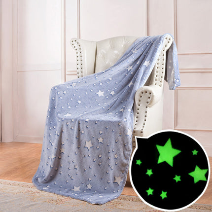 Glow in the Dark Blanket, Double Sided Plush Velvet and Wool Throw, 12 Color Options for Kids and Adults