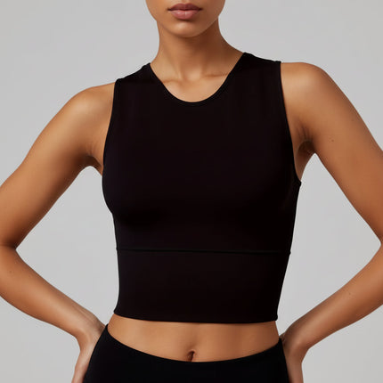 High-Stretch Crop Tank Top for Women | Lightweight Sleeveless Workout Top for Comfort and Style