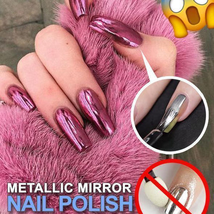 Metallic Nail Polish, Quick Dry Nail Polish with Mirror Finish, Long Lasting Nail Color for Manicure