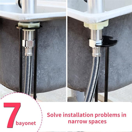 Multi-Use Sink Wrench Tool with Ergonomic Grip | Adjustable Design for Easy Plumbing Repairs