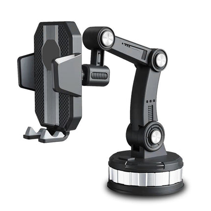 Car Phone Holder for Dashboard with 360 Degree Rotation, Telescopic 4 to 6.5 Inch Arm and Suction Cup Mount