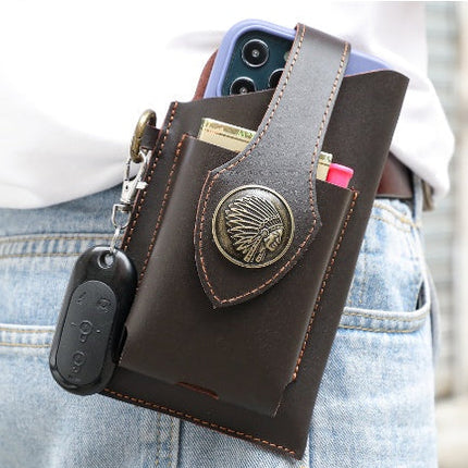 Premium Leather Phone Holster with Secure Belt Clip | Stylish Protection for Your Device