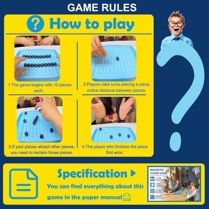 2 Player Games, Magnetic Chess Game for Family Game Night – image 4