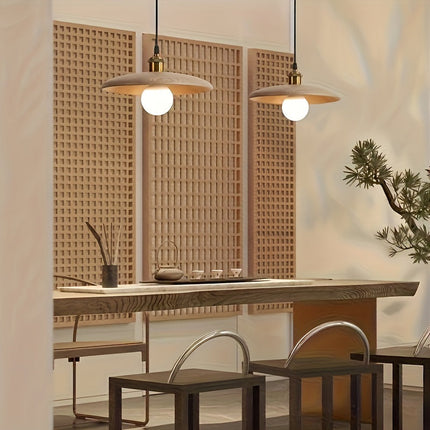 Solid Wood Pendant Light with Adjustable Suspension | Nordic Design for Soft Ambient Glow
