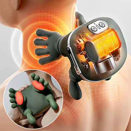 Heated Neck Massager with Vibration Function | Portable Device for Relaxation at Home or Travel