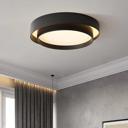 Nordic Round LED Ceiling Light with Soft Ambient Glow | Minimalist Flush Mount Lamp for Modern Interiors