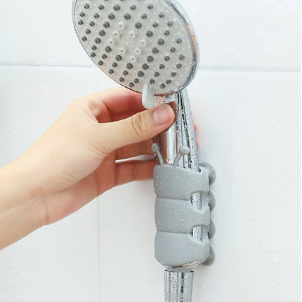 Silicone Suction Shower Head Holder, Caterpillar Design Movable Wall Mount for Kids Bath Time and Pet Washing
