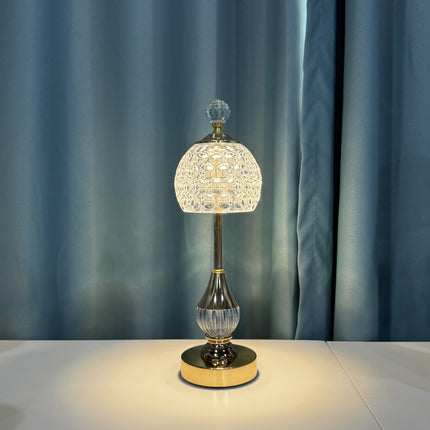 Crystal Touch Table Lamp with Adjustable Brightness | Rechargeable LED Light for Modern Elegance and Ambience