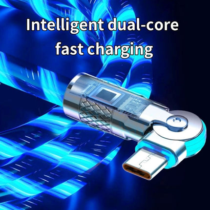 USB C Cable with LED Light, 540 Degree Rotating Fast Charging Cable, iPhone Charging Cable, Phone Charger Cord – image 5