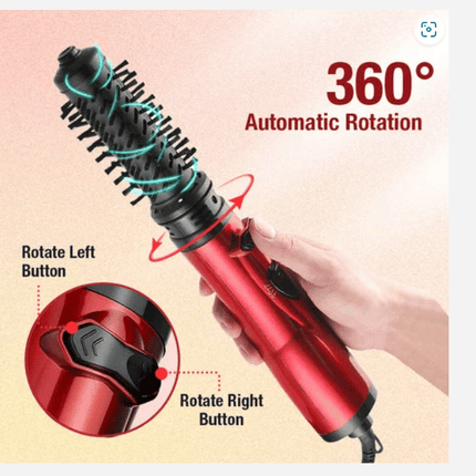 Hot Air Hair Styler and Dryer 3 in 1, Rotating Blow Dryer Brush with 2 Brush Heads