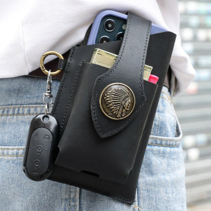 Premium Leather Phone Holster with Secure Belt Clip | Stylish Protection for Your Device