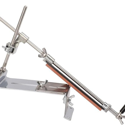 Knife Sharpening System with Coarse and Fine Stones, Fixed Angle Sharpener for Kitchen and Hunting Knives