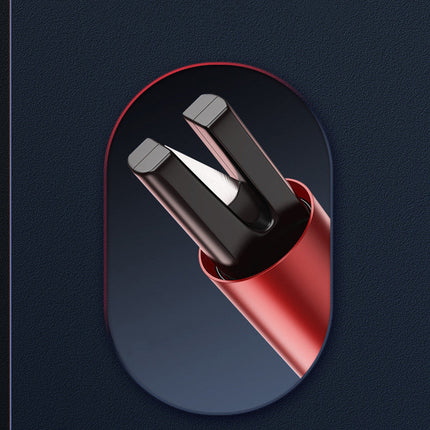 Car Emergency Escape Tool with Window Breaker and Seatbelt Cutter, Metal Safety Hammer for Vehicles, Red or Black