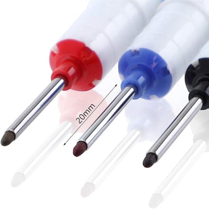 Long Nib Marker Pens, 6 Pack, Deep Hole Fine Tip with Quick Dry Ink for Wood, Metal, Plastic and Glass