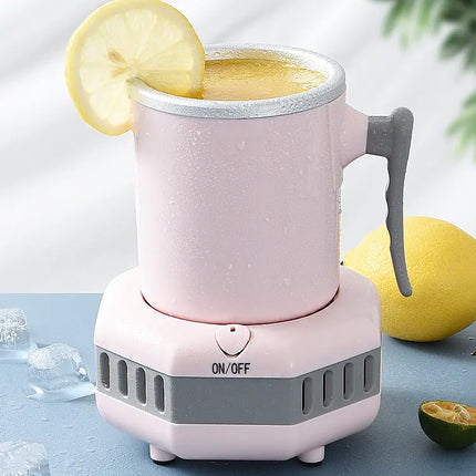 Portable Cooling Cup with One Button Chilling, Compact Travel Drink Cup for Office, School and Picnics