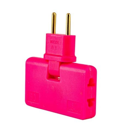 180 Degree Rotating Outlet Extender with 3 Outlets, Swivel Wall Plug Adapter for Behind Furniture, Dorms, 6 Colours