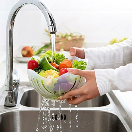 Cutting Bowl for Salad & Vegetables with Integrated Drainer | Easy Prep for Fresh Meals