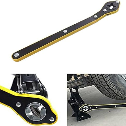 Car Jack Ratchet Wrench for Tire Changes, Cross or Hexagonal Head, Labour Saving Crank for Roadside Emergencies