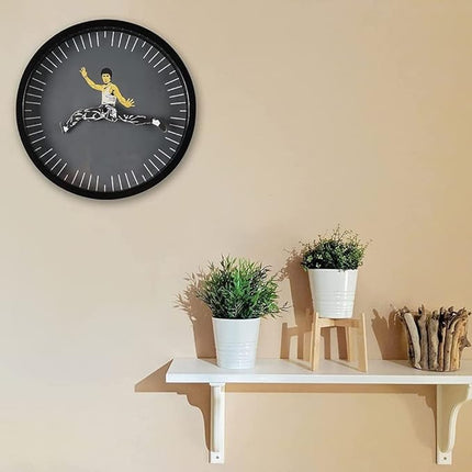 Kung Fu Wall Clock for Bedroom or Living Room, Novelty Martial Arts Home Decor and Gift Idea