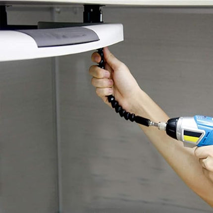 Drill Bit Extension Attachment with 360 Degree Rotation and Screwdriver Bit Set, Flexible Shaft for Cabinet Backs and Tight Spaces