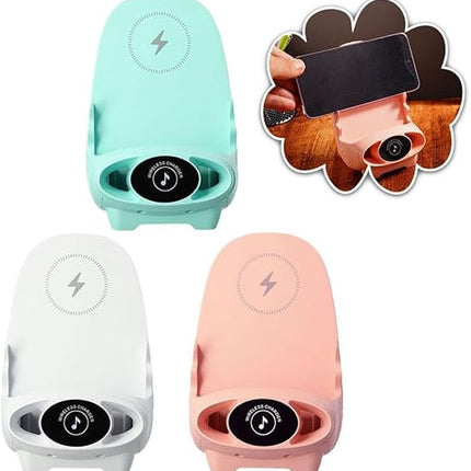 Wireless Charging Phone Stand with Built In Aromatherapy Diffuser, Fast Charge Desk Holder for Home Office