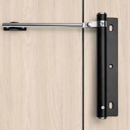Automatic Door Closer for Home, Office and Shop Doors, Self Closing Hardware in Silver or Black for Quiet, Private Rooms
