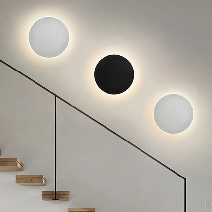 Minimalist LED Round Wall Light with Soft Ambient Glow | Modern Design for Bedrooms and Hallways
