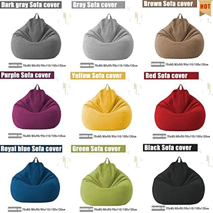 Bean Bag Covers No Filling, Bean Bag Chair Cover for Adults and Teens – image 6