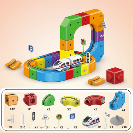 Toy Building Blocks Marble Run Track Set for Kids | Creative Indoor Racing Fun with Skill Development