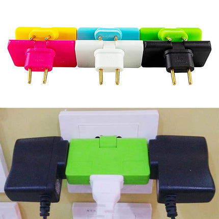 180 Degree Rotating Outlet Extender with 3 Outlets, Swivel Wall Plug Adapter for Behind Furniture, Dorms, 6 Colours