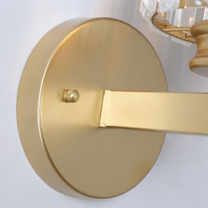 Crystal Wall Light Sconce with Luxe Crystal Detailing | Modern Iron Fixture for Elegant Ambiance